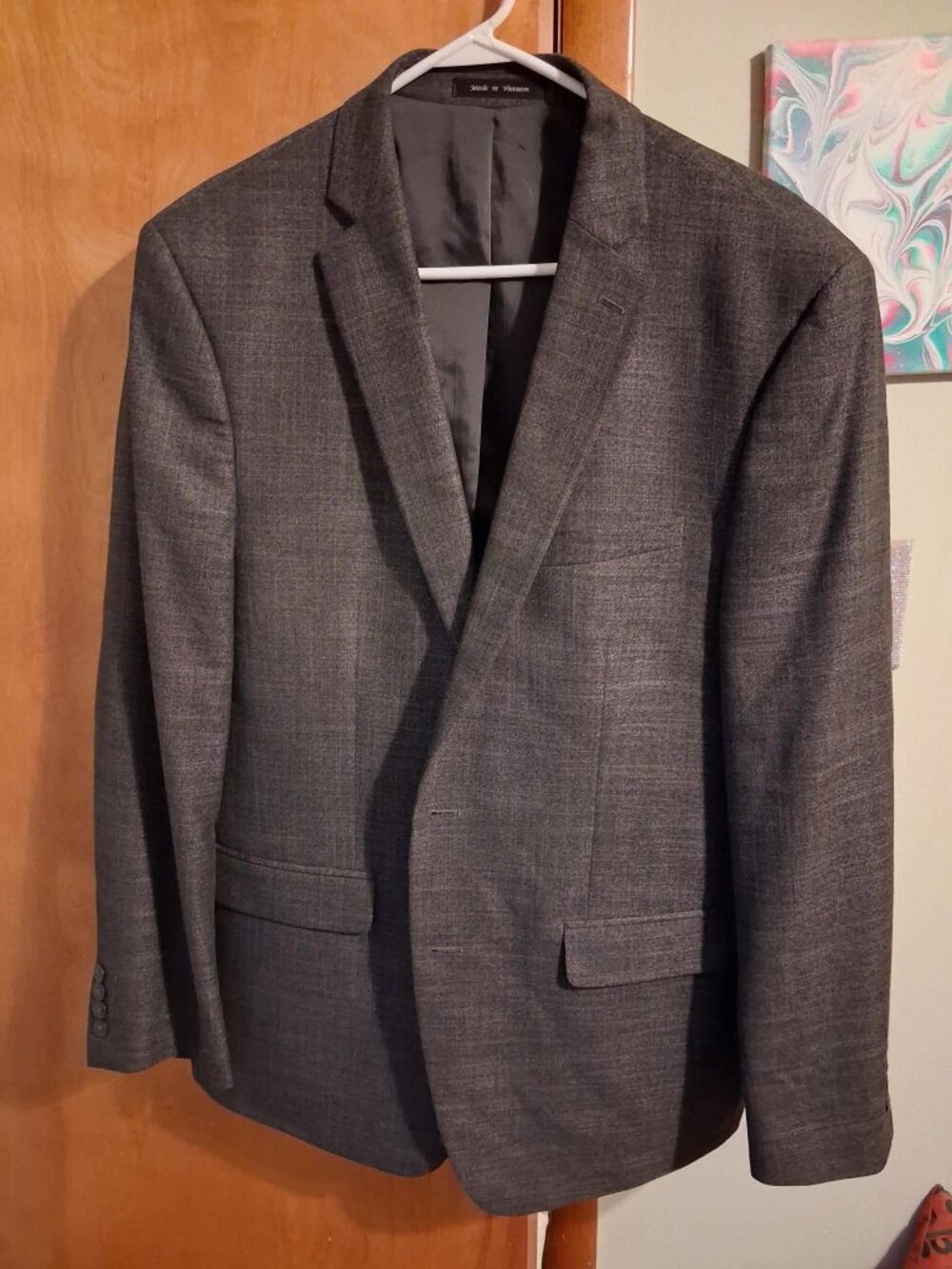 VanHeusen Flex Suit Jacket Size 44 Grey Blazer